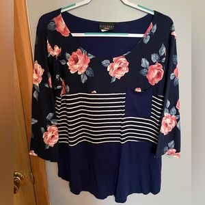 3/4 sleeve blouse